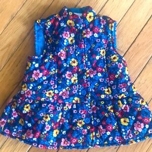 Floral Sleeveless Puffer Vest